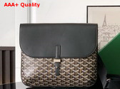 Goyard Coursier Messenger Bag in Black Goyardine Canvas and Chevroches Calfskin Replica