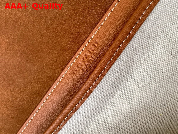 Goyard Coursier Messenger Bag in Black and Tan Goyardine Canvas and Chevroches Calfskin Replica