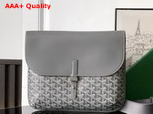 Goyard Coursier Messenger Bag in Grey Goyardine Canvas and Chevroches Calfskin Replica