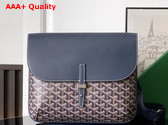 Goyard Coursier Messenger Bag in Navy Blue Goyardine Canvas and Chevroches Calfskin Replica