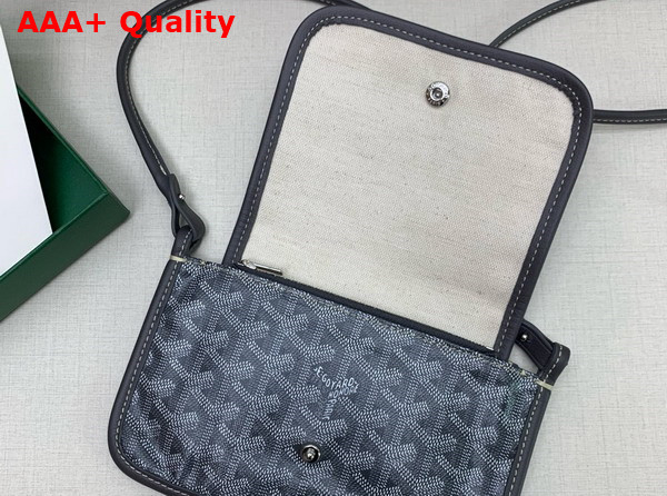 Goyard Plumet Pocket Wallet in Grey Goyardine Canvas and Chevroches Calfskin Replica