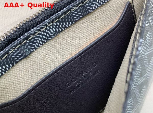 Goyard Plumet Pocket Wallet in Grey Goyardine Canvas and Chevroches Calfskin Replica