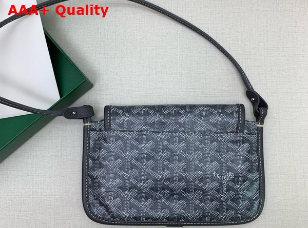 Goyard Plumet Pocket Wallet in Grey Goyardine Canvas and Chevroches Calfskin Replica