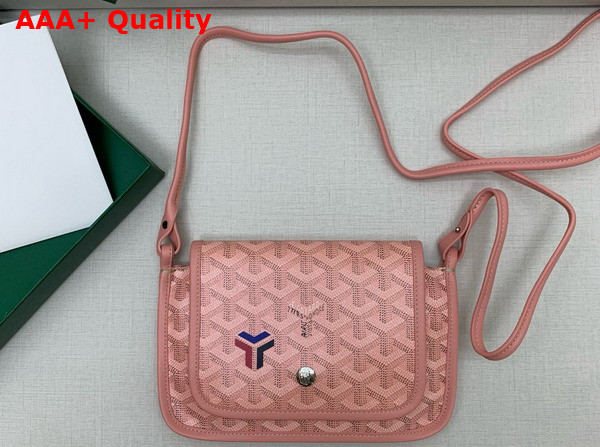 Goyard Plumet Pocket Wallet in Pink Goyardine Canvas and Chevroches Calfskin Replica