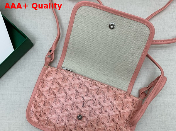 Goyard Plumet Pocket Wallet in Pink Goyardine Canvas and Chevroches Calfskin Replica