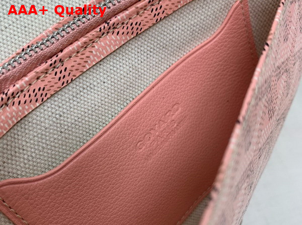 Goyard Plumet Pocket Wallet in Pink Goyardine Canvas and Chevroches Calfskin Replica