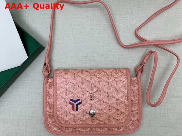 Goyard Plumet Pocket Wallet in Pink Goyardine Canvas and Chevroches Calfskin Replica