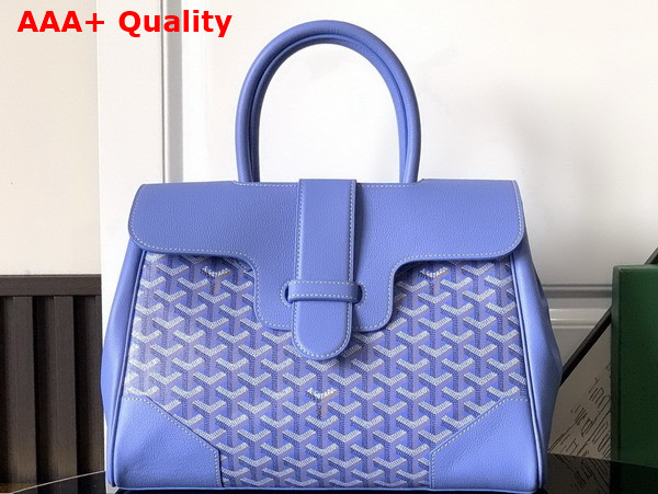 Goyard Saigon Tote Bag in Iris Goyardine Canvas and Chevroches Calfskin Limited Edition for 2025 Replica