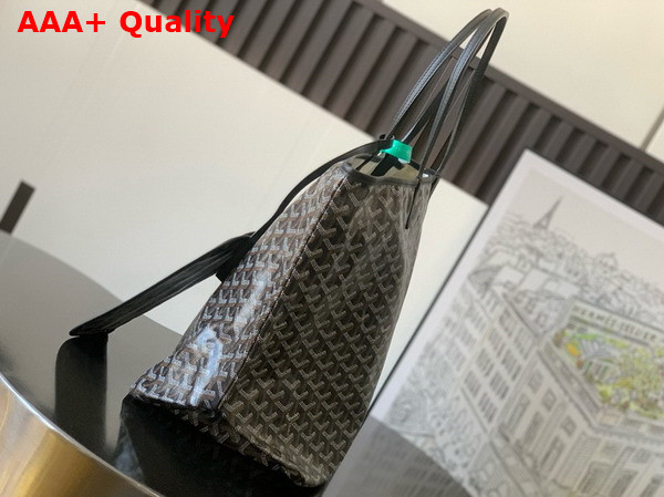 Goyard Saint Louis GM Bag in Black Goyardine Canvas and Chevroches Calfskin Replica