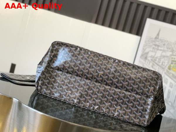 Goyard Saint Louis GM Bag in Black Goyardine Canvas and Chevroches Calfskin Replica