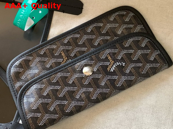 Goyard Saint Louis GM Bag in Black Goyardine Canvas and Chevroches Calfskin Replica