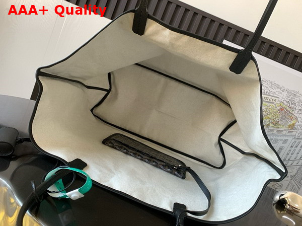 Goyard Saint Louis GM Bag in Black Goyardine Canvas and Chevroches Calfskin Replica