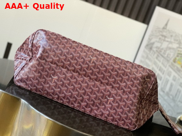 Goyard Saint Louis GM Bag in Burgundy Goyardine Canvas and Chevroches Calfskin Replica