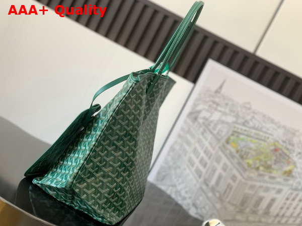 Goyard Saint Louis GM Bag in Green Goyardine Canvas and Chevroches Calfskin Replica