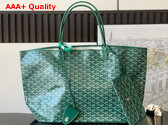 Goyard Saint Louis GM Bag in Green Goyardine Canvas and Chevroches Calfskin Replica