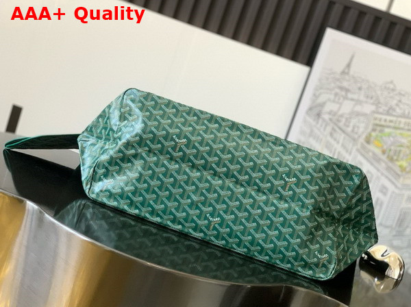 Goyard Saint Louis GM Bag in Green Goyardine Canvas and Chevroches Calfskin Replica