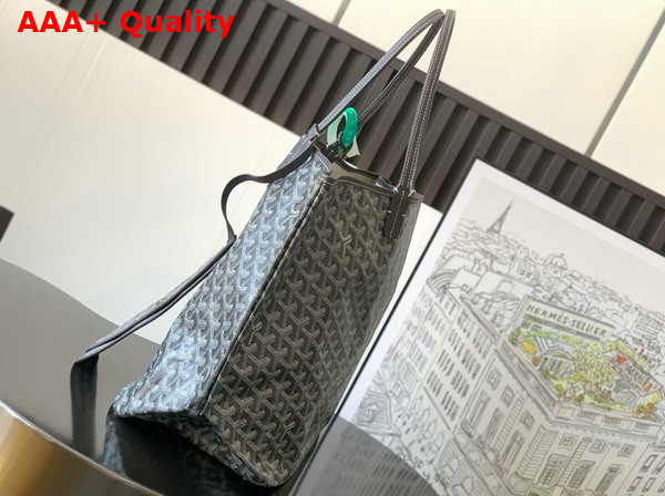 Goyard Saint Louis GM Bag in Grey Goyardine Canvas and Chevroches Calfskin Replica