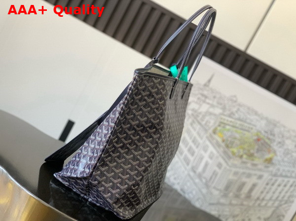 Goyard Saint Louis GM Bag in Navy Blue Goyardine Canvas and Chevroches Calfskin Replica