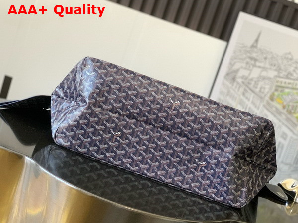 Goyard Saint Louis GM Bag in Navy Blue Goyardine Canvas and Chevroches Calfskin Replica