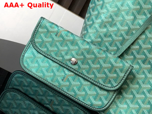 Goyard Saint Louis GM Bag in Pearl Green Goyardine Canvas Chevroches Calfskin Replica