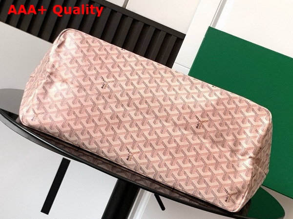 Goyard Saint Louis GM Bag in Pearl Pink Goyardine Canvas Chevroches Calfskin Replica
