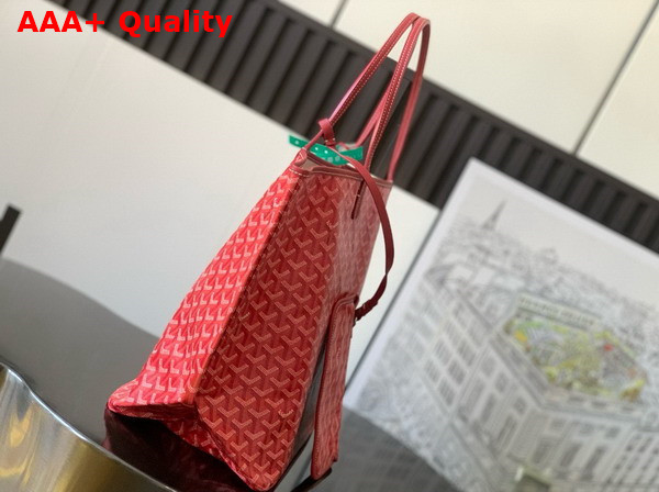 Goyard Saint Louis GM Bag in Red Goyardine Canvas and Chevroches Calfskin Replica