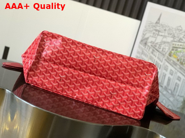 Goyard Saint Louis GM Bag in Red Goyardine Canvas and Chevroches Calfskin Replica