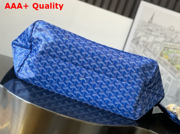 Goyard Saint Louis GM Bag in Sky Blue Goyardine Canvas and Chevroches Calfskin Replica