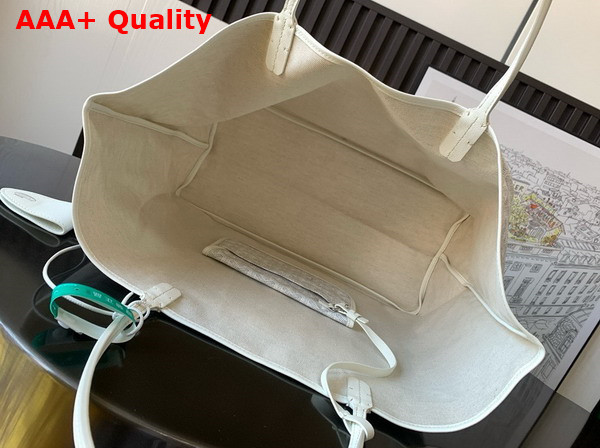 Goyard Saint Louis GM Bag in White Goyardine Canvas and Chevroches Calfskin Replica