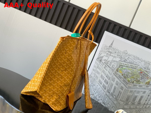 Goyard Saint Louis GM Bag in Yellow Goyardine Canvas and Chevroches Calfskin Replica