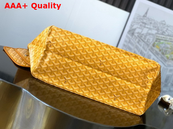 Goyard Saint Louis GM Bag in Yellow Goyardine Canvas and Chevroches Calfskin Replica