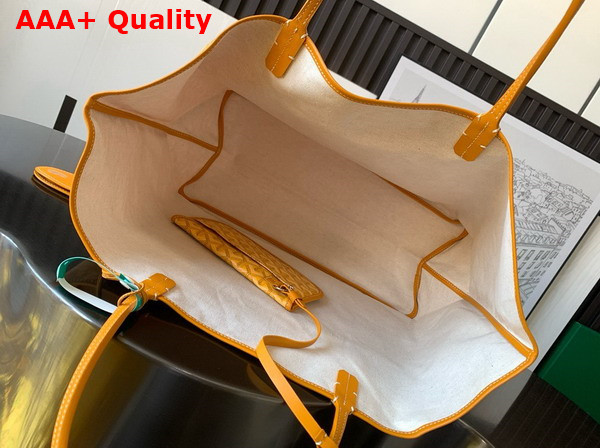Goyard Saint Louis GM Bag in Yellow Goyardine Canvas and Chevroches Calfskin Replica