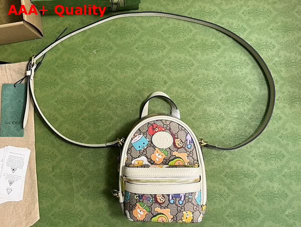 Gucci Animal Print Multi Function Bag in Beige and Ebony GG Supreme Canvas 725654 Replica