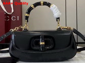 Gucci Bamboo Diva Medium Bag in Black Leather 827750 Replica