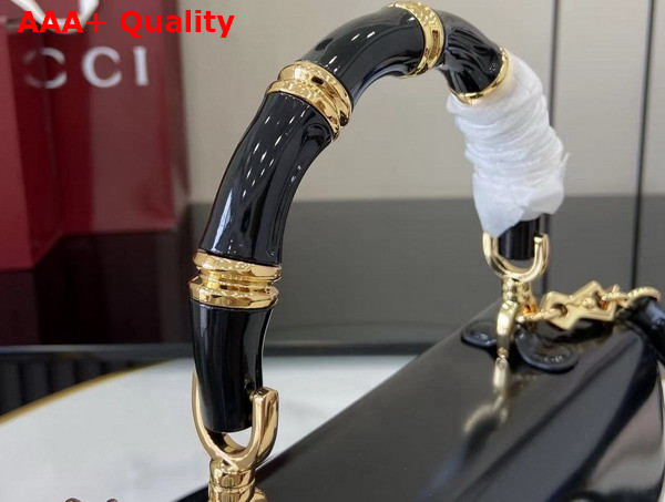 Gucci Bamboo Diva Medium Bag in Black Leather 827750 Replica