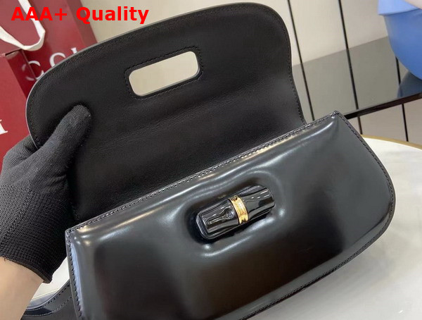 Gucci Bamboo Diva Medium Bag in Black Leather 827750 Replica