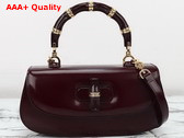 Gucci Bamboo Diva Medium Bag in Bordeaux Leather 827750 Replica