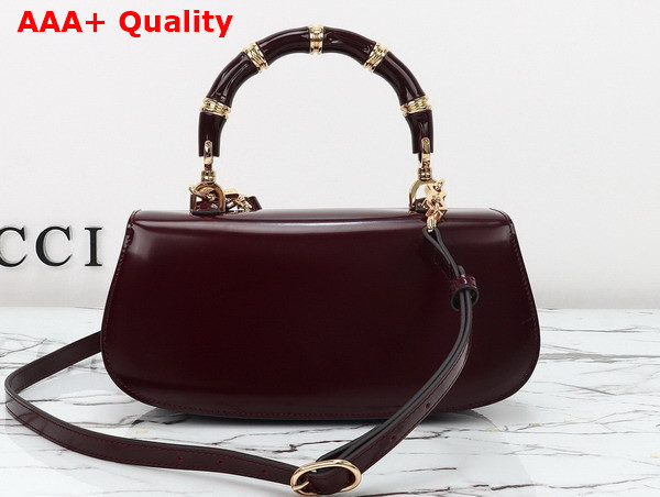 Gucci Bamboo Diva Medium Bag in Bordeaux Leather 827750 Replica