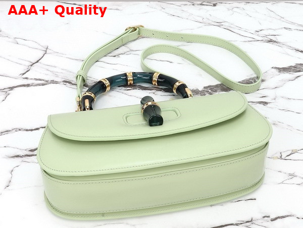 Gucci Bamboo Diva Medium Bag in Light Green Leather 827750 Replica