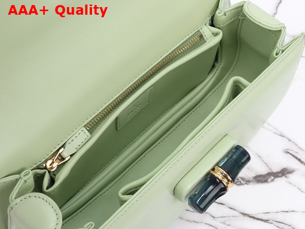 Gucci Bamboo Diva Medium Bag in Light Green Leather 827750 Replica