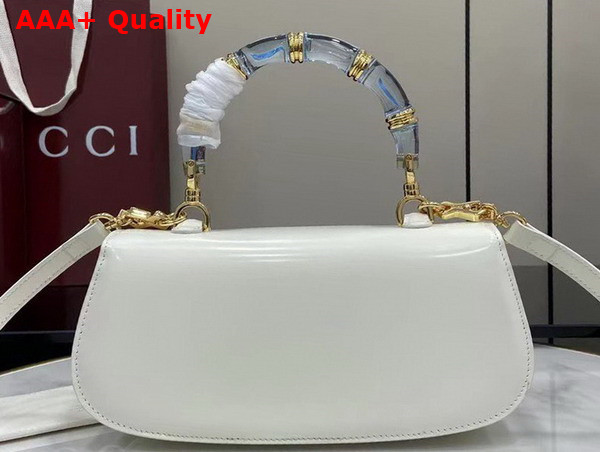 Gucci Bamboo Diva Medium Bag in White Leather 827750 Replica