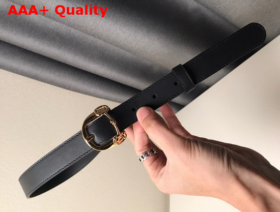 Gucci Belt with Horsebit Buckle Black Leather 633125 Replica