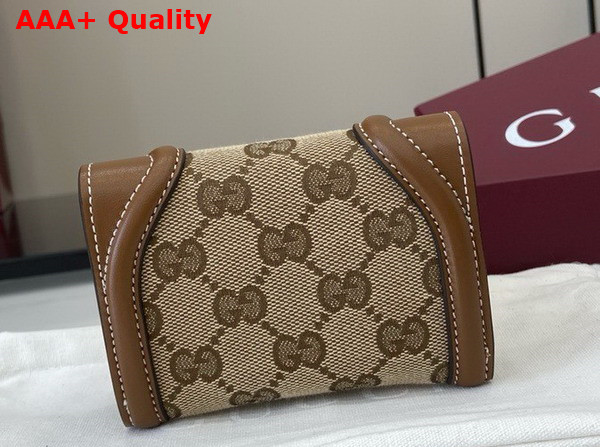 Gucci Blondie Card Case in Beige and Dark Brown GG Canvas 818811 Replica
