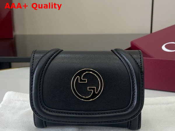 Gucci Blondie Card Case in Black Leather 818795 Replica