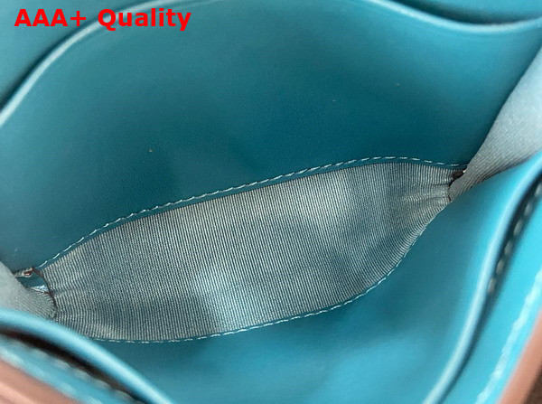 Gucci Blondie Card Case in Blue Suede and Blue Leather Trim 818795 Replica