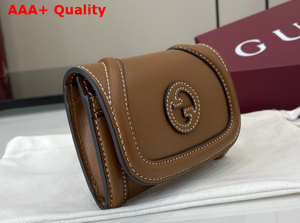 Gucci Blondie Card Case in Brown Leather 818811 Replica