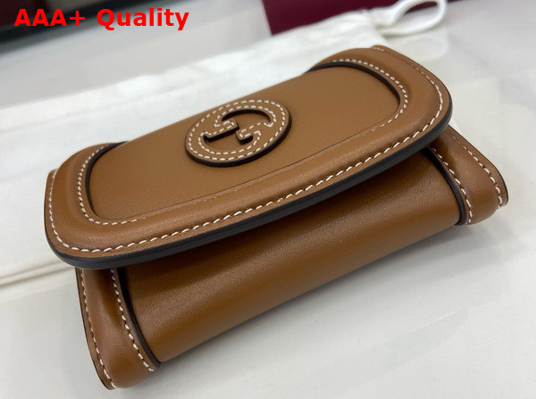 Gucci Blondie Card Case in Brown Leather 818811 Replica