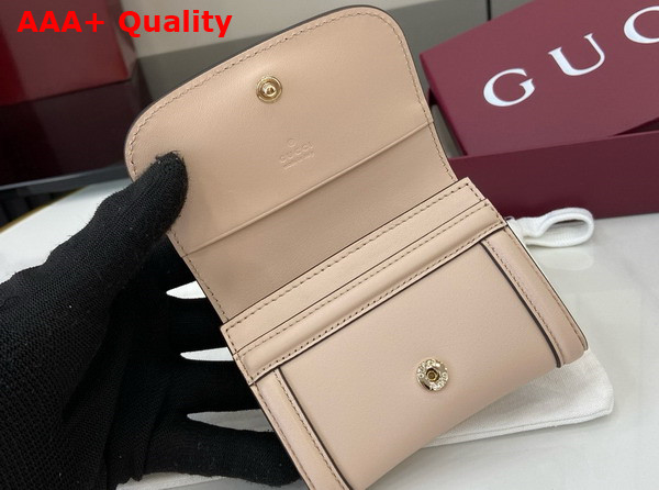 Gucci Blondie Card Case in Pale Pink Leather 818795 Replica