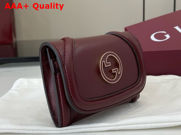 Gucci Blondie Card Case in Rosso Ancora Red Leather 818795 Replica