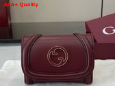 Gucci Blondie Card Case in Rosso Ancora Red Leather 818795 Replica